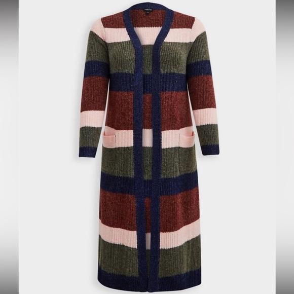 Womens Torrid Chunky Duster Sweater Multicolor Size 14-16  (1X) NWOT - Picture 4 of 16